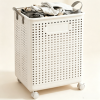 Panier à linge pliable avec roulettes universelles, grande capacité, bac de rangement pour vêtements sales, pour salle de bain, chambre à coucher, buanderie