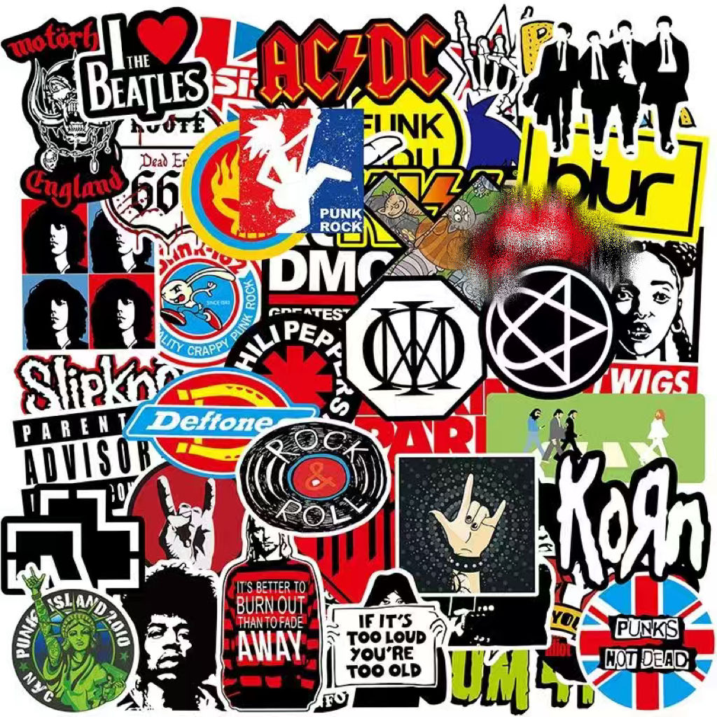 100Pcs Rock Band Stickers