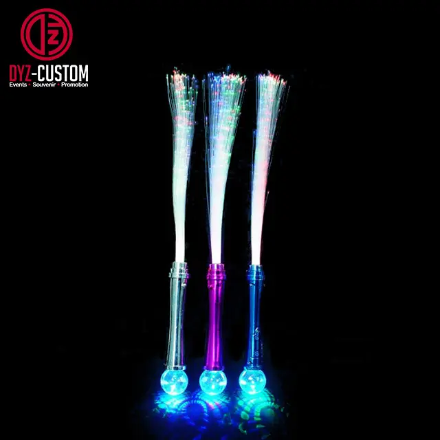 다 색깔을 가진 광섬유 지팡이 지팡이 플라스틱 LED 광섬유 지팡이를 불이 켜지십시오