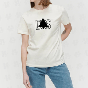 เสื้อยืดคอกลมทรงปกติผ้าฝ้าย 100% คุณภาพสูง พิมพ์ลายสกรีนตามสั่ง ขายส่งจากโรงงาน ประดับด้วยเพชรเทียม สำหรับผู้หญิง - Product Image 2