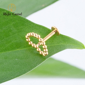 Implantaat Kwaliteit Titanium Astm F136 Kralen Holle Hartvorm Tragus Piercing Studs - Product Image 4