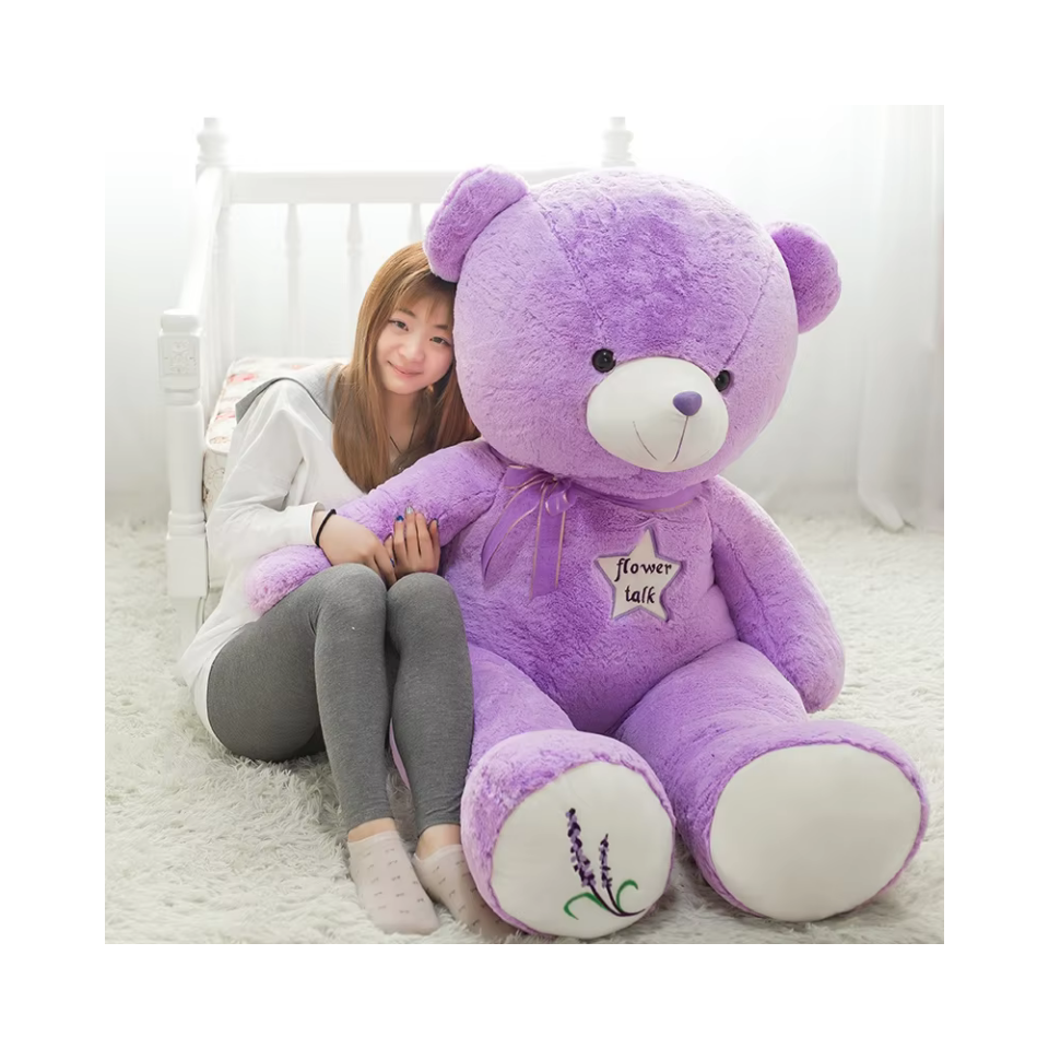 Oso de peluche de 65CM, peluche de lavanda, morado|
