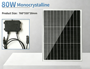 Panel Solar Monocristalino de Media Celda, Mini, Totalmente Negro, de 80 W, Personalizado para Exteriores - Product Image 4