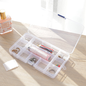 Transparent Jewelry Organizer <b>Box</b> 10 15 24 Compartments Plastic Desktop Storage Case For Jewelry <b>Makeup</b> Medicine - Product Image 3