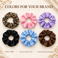 Lot de chouchous en satin surdimensionnés, élastiques pour cheveux, attaches pour queue de cheval pour femmes