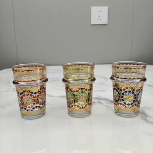 متوفر طقم 12 قطعة من أكواب الشاي المغربية الفاخرة سعة 120 مل للمطاعم السعودية، أكواب قهوة مغربية مناسبة للسفر - Product Image 6