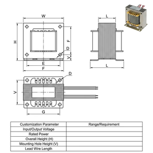 OEM Mini <span class=keywords><strong>transformateur</strong></span> électrique basse fréquence 220v 230v à 17v 24v 30v 20v <span class=keywords><strong>12v</strong></span> <span class=keywords><strong>300ma</strong></span> abaisseur de puissance électrique - Product Image 2