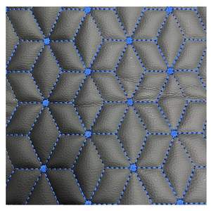 Tapicería de cuero acolchado para coche, patrón en relieve, <span class=keywords><strong>espuma</strong></span> de esponja, tela de suelo cosida con diamantes de PVC para muebles, uso de bolsas decorativas - Product Image 5