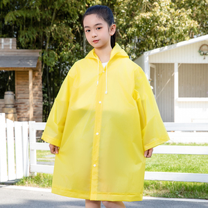 도매 레인웨어 재사용 어린이 하이 퀄리티 사용자 정의 로고 아이 긴 페바 비옷 - Product Image 2