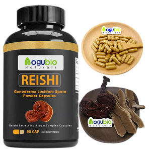 Aogubio OEM Reishi Orgânico Shell-quebrado Ganoderma Lucidum Spore Pó Cápsulas Suplementos Extrato De Cogumelo De Semente - Product Image 2
