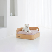 Cama de felpa cálida para mascotas, sofá de madera elevado para gatos, perrera, suministros ecológicos, baratos, para Otoño e Invierno