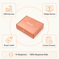 Boîte d'expédition en carton ondulé rose poudré personnalisée, emballage plat pour l'e-commerce, les cadeaux et la vente au détail