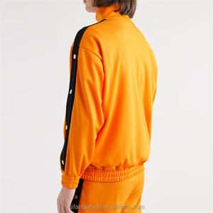 Custom Tear Away Estilos Side Stripes <span class=keywords><strong>Undone</strong></span> Botones Chaqueta de chándal para los hombres - Product Image 3
