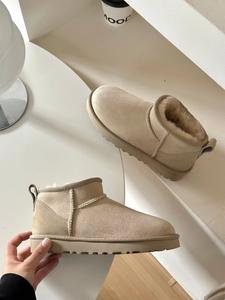 הסיטונאי חורף עור אמיתי נערה נגד החלקה פרווה פרווה חמה פרווה קצרה שלג קצר לוח מגפי נשים - Product Image 4