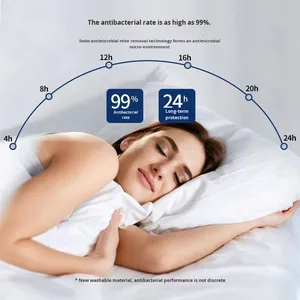 <span class=keywords><strong>Oreiller</strong></span> <span class=keywords><strong>de</strong></span> luxe européen et américain cinq étoiles, garnissage en coton blanc, microfibre <span class=keywords><strong>de</strong></span> duvet d'oie, protection du cou, pour adultes, usage domestique - Product Image 2