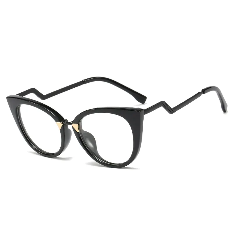 American fashionable big frame individual blue light proof glasses TR90 real film colorful flat lens frame