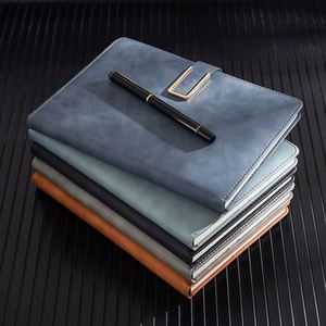 Gift Box <b>Journal</b> Notebooks Perfect Binding Customized Printing Hardcover Pu Glue Binding Notebook With Lock - Product Image 4
