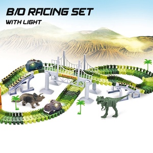 Crea tu Propia <span class=keywords><strong>Pista</strong></span> <span class=keywords><strong>de</strong></span> Carreras <span class=keywords><strong>de</strong></span> Dinosaurios, 173 Piezas, Juego <span class=keywords><strong>de</strong></span> <span class=keywords><strong>Pista</strong></span> Flexible con 3 Luces LED - Product Image 2