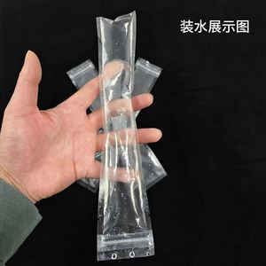 Custom Logo Disposable Recyclable Transparent Heat Seal Zipper Ziplock Vodka Frozen Yogurt for Popsicle Mold Packaging <b>Ice</b> <b>Cube</b> - Product Image 2