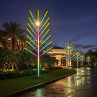 KHT Fabrication Originale Bande LED Solaire RGB 20M en Aluminium de Haute Qualité Télécommandée IP65 pour Jardin