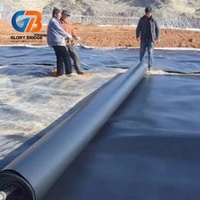 Bâche géomembrane HDPE lisse, imperméable et anti-infiltration pour la construction de décharges modernes, bassins piscicoles, aquaculture, réservoirs et barrages