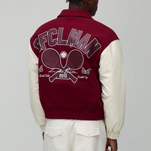 OEM Custom <b>Real</b> <b>Leather</b> Varsity <b>Jacket</b> Free Design Embroidered Logo Letterman <b>Jacket</b> College <b>Jacket</b> winter <b>jacket</b> - Product Image 4