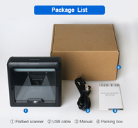 Lector de Códigos de Barras de Alta Velocidad en Oferta, 2D Omnidireccional, USB/RS232 Opcional, Montaje en Mesa, Escáner de Códigos de Barras para Supermercados y Cadenas de Tiendas