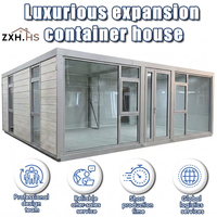 Maison conteneur préfabriquée pliable de 40 pieds avec fenêtre à rupture de pont thermique, 3 chambres et salle de bain, maison modulaire compacte, usine OEM