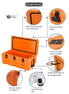 Boright 55QT Frigorifero Termico Rotostampato Rigido per Ghiaccio, Frigo Portatile Resistente Impermeabile con Ruote Opzionali per Campeggio Esterno - Product Image 6