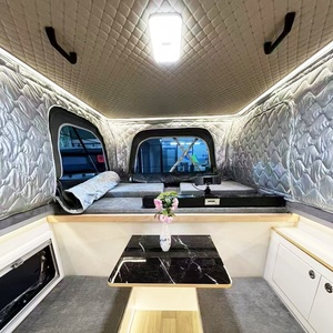 Tente de camping-car d'extérieur pour camping-car pop-up Boîte de rangement étanche en aluminium noir pour camionnette 2 personnes - Product Image 2