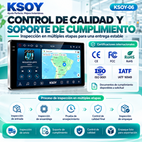 KSOY pemutar Multimedia mobil, layar mobil Multimedia Universal 9 inci 10 inci Android 16 6 + 128G FM RDS 4G LTE WiFi 6 DSP USB 8 Core 360 kamera