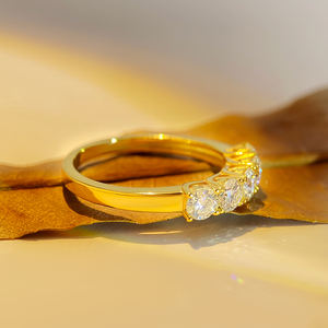 خواتم خطوبة نسائية من الفضة الإسترلينية VVS مويسانيتي والماس خواتم وعد زفاف مجوهرات أنيقة - Product Image 2