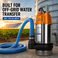Pompe à eau submersible en acier inoxydable 550W 36V-72V DC, alimentée par batterie, pour l'irrigation, le drainage et le transfert d'eau pour les étangs agricoles