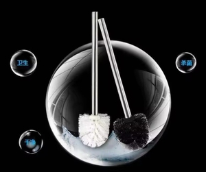 Brosse de toilette en acier inoxydable, brosse de nettoyage des toilettes en plastique, nécessités quotidiennes pratiques - Product Image 5