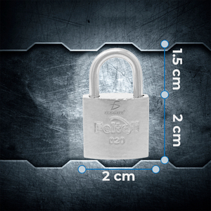 กุญแจเหล็ก Feite 020 ขนาด 20 มม. แบบห่วงสั้น สำหรับล็อครถจักรยาน - Product Image 4