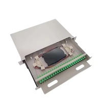 Kotak terminal serat optik luar ruangan distribusi bingkai ODF 24-port kotak sekering pull-out kotak Terminal Panel Patch serat optik