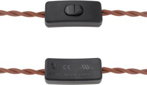Ensemble de cordons de <span class=keywords><strong>lampe</strong></span> à 2 broches Standard US 2 * 18AWG câble textile torsadé 303 interrupteur marche/arrêt dépouillé extrémité femelle pour appareil ménager - Product Image 4