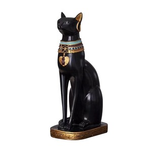 Sujetalibros de Resina Estilo Vintage con Diseño Artístico de Gato Egipcio Retro Negro, Decoración para el Hogar u Oficina, Estatua de Gato Egipcio - Product Image 2