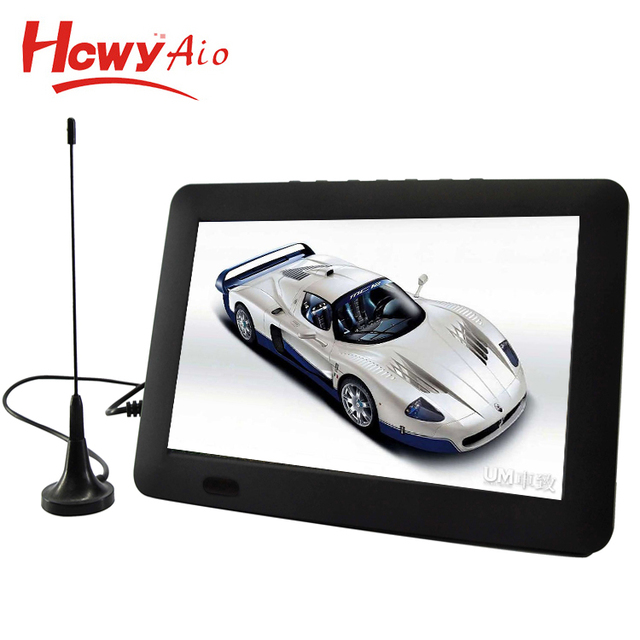 Hot 9" Portable DVB-T2 TV ATSC TV Built in 1500mAh Battery 9inch ISDB-T Digital TV with Stand Optional