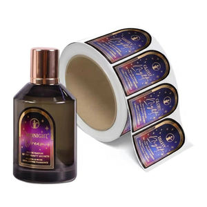 Étiquette Métallique 3D Personnalisée de Luxe pour Bouteille de Parfum, Autocollant en Feuille d'Or en Relief pour Emballage de Bouteille de Parfum - Product Image 3