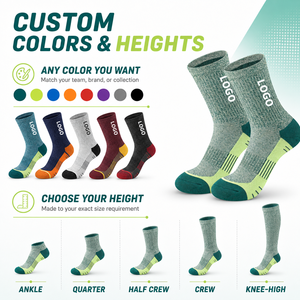 Chaussettes de basket-ball personnalisées pour hommes, logo et design personnalisés de haute qualité, respirantes, anti-humidité, chaussettes de sport - Product Image 4