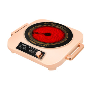 Cuisinière électrique en céramique Kudx 3500W à brûleur unique avec commande tactile et minuterie pour cuisiner, faire cuire à la vapeur et préparer des soupes - Product Image 1