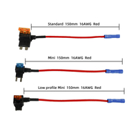 Adaptador de Fusible para Coche de 12V, Kit de Portafusibles Mini/Estándar para Cámara de Coche, Detector de Radar y Electrónica