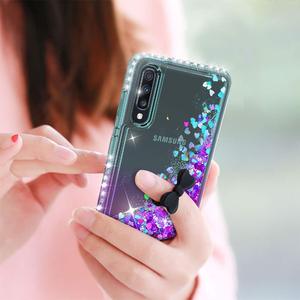 Custodia LeYi per <span class=keywords><strong>Samsung</strong></span> <span class=keywords><strong>Galaxy</strong></span> A70S S25FE con vetro temperato protezione dello schermo 2 Pack 3D Glitter liquido antiurto - Product Image 5