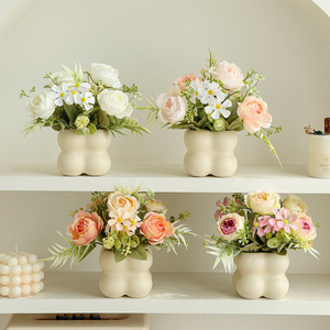 Flores artificiales, plantas artificiales en maceta, decoraciones para sala <span class=keywords><strong>de</strong></span> estar y comedor, flores artificiales y plantas verdes - Product Image 2