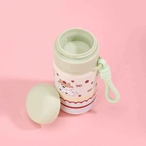 Cute Cartoon Stainless Steel Vacuum <b>Thermos</b> Bottle For Children With Rope Handle Travel Use - Product Image 5