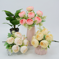 Groothandel Zevenkoppige Kunstzijden Bloemen Bruiloft Boeketten Bloemenontwerp Stijl Voor Arrangement