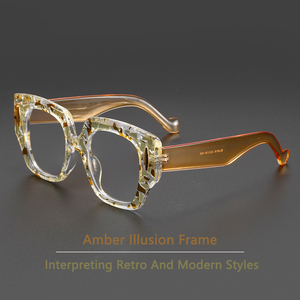 Gafas cuadradas antiluz azul para mujer, gafas ópticas de presbicia con bloqueo de luz azul personalizables de gran tamaño - Product Image 4