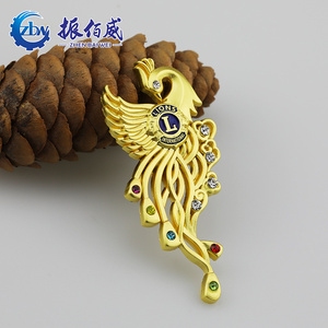 Nouvelle mode en métal <span class=keywords><strong>phoenix</strong></span> lion logo club diamant insigne de revers de personnalisation - Product Image 3