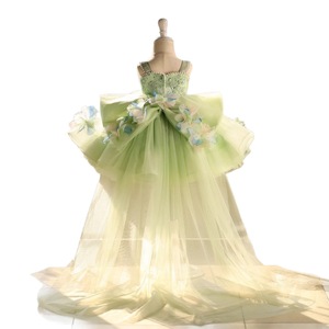 <span class=keywords><strong>Robe</strong></span> de soirée confortable et douce <span class=keywords><strong>pour</strong></span> filles, avec bretelles, corsage perlé et tulle floral 3D - Product Image 5